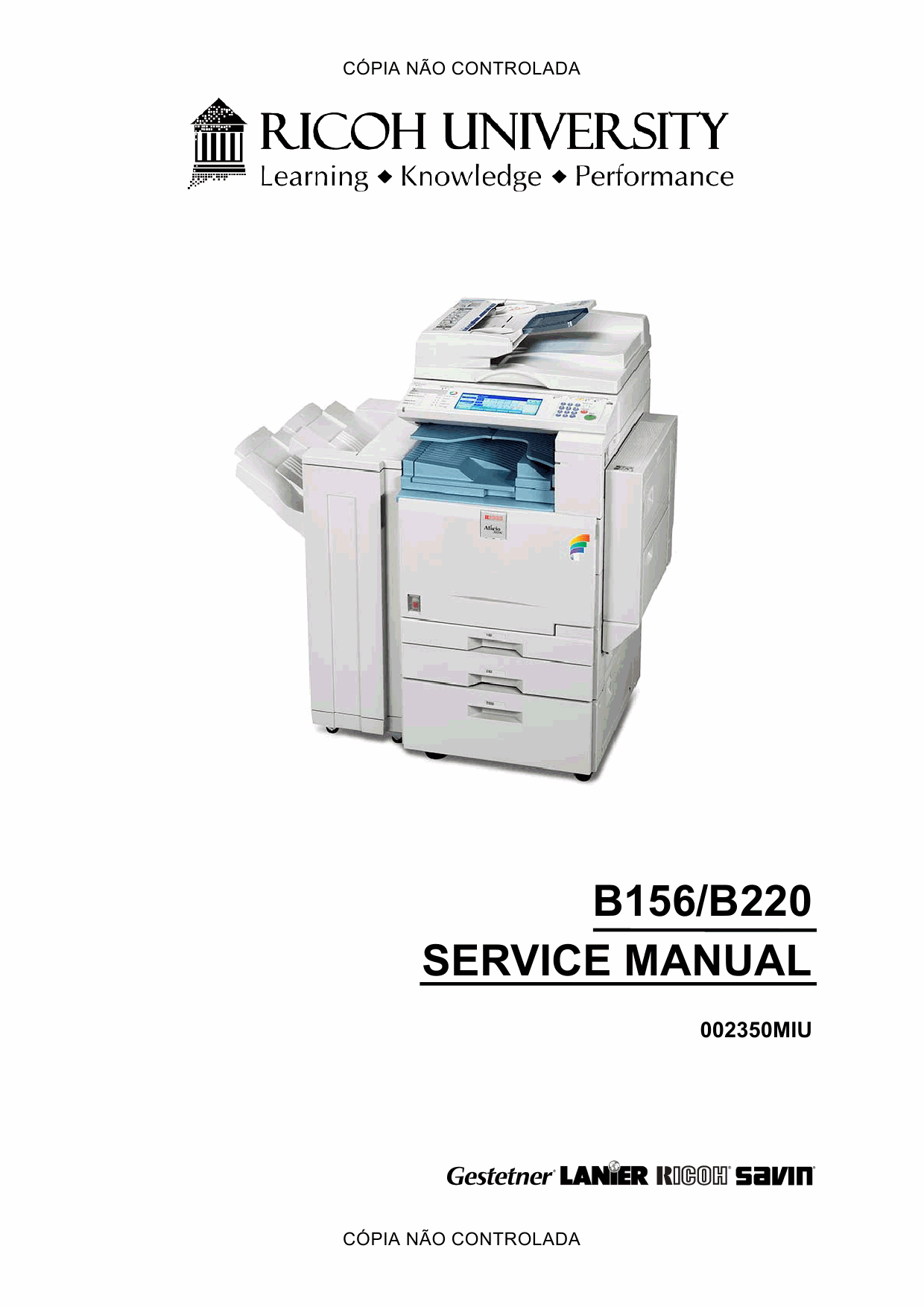 RICOH Aficio 3224C 3232C B156 B220 Service Manual-1